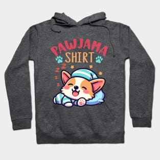 Pawjama Shirt Cute Sleeping Corgi Dog Funny Kawaii Hoodie